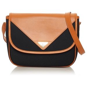 Yves Saint Laurent YSL Black PVC Crossbody Bag Brown 🤎